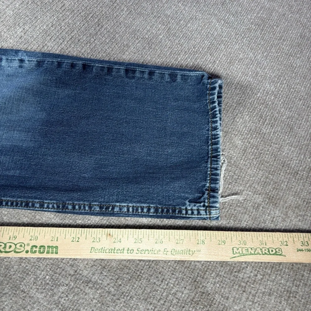 Levis 569 Jeans Mens 36x30 Loose Straight Fit Dark Blue Denim Distressed Baggy